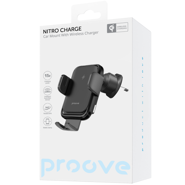 Car Holder with wireless charger Proove Nitro Charge 15W - Photo 1